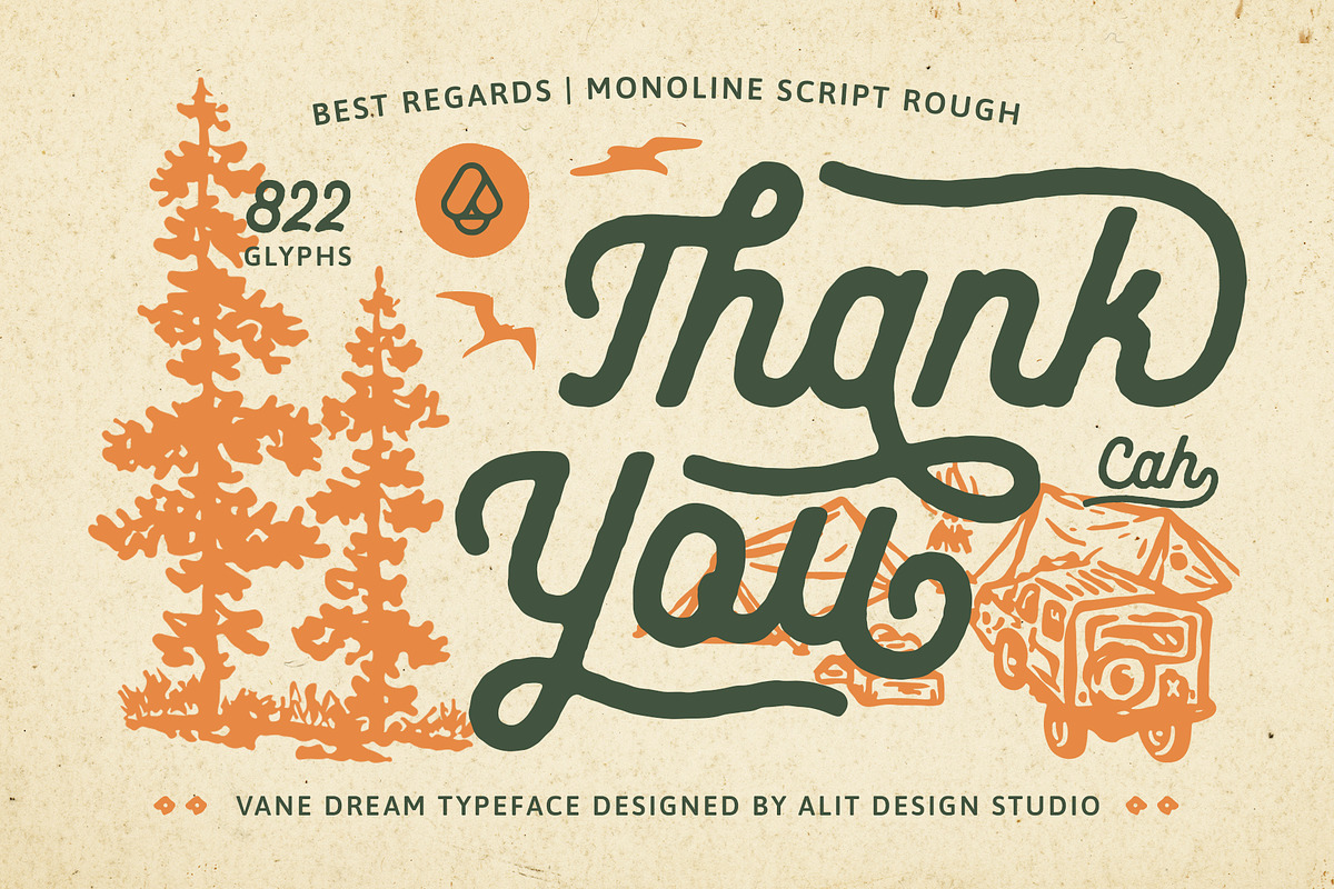 Vane Dream Typeface, a Script Font by alit design (Photo 15 of 15)