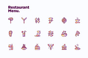 Restaurant Menu | 16 Thin Line Icons, an Outline Icon by Alex Blogoodf (Thumbnail 6 of 12)