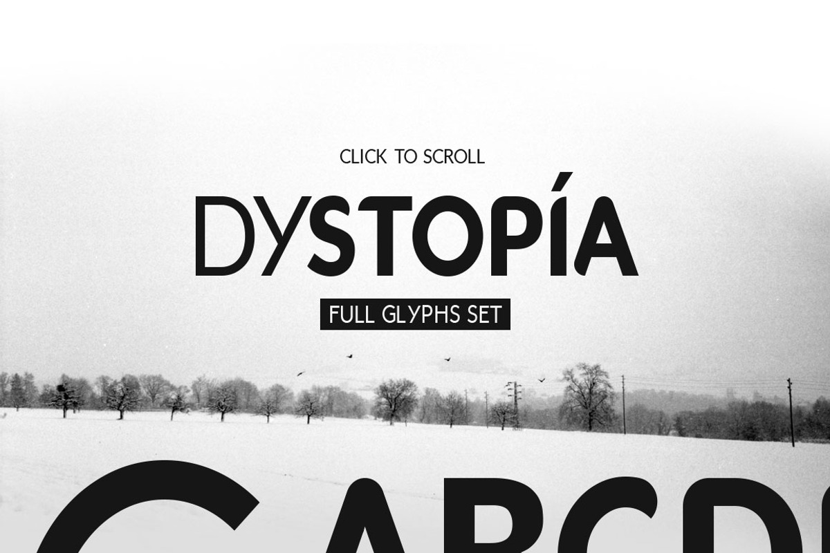 Dystopia Typeface preview 2