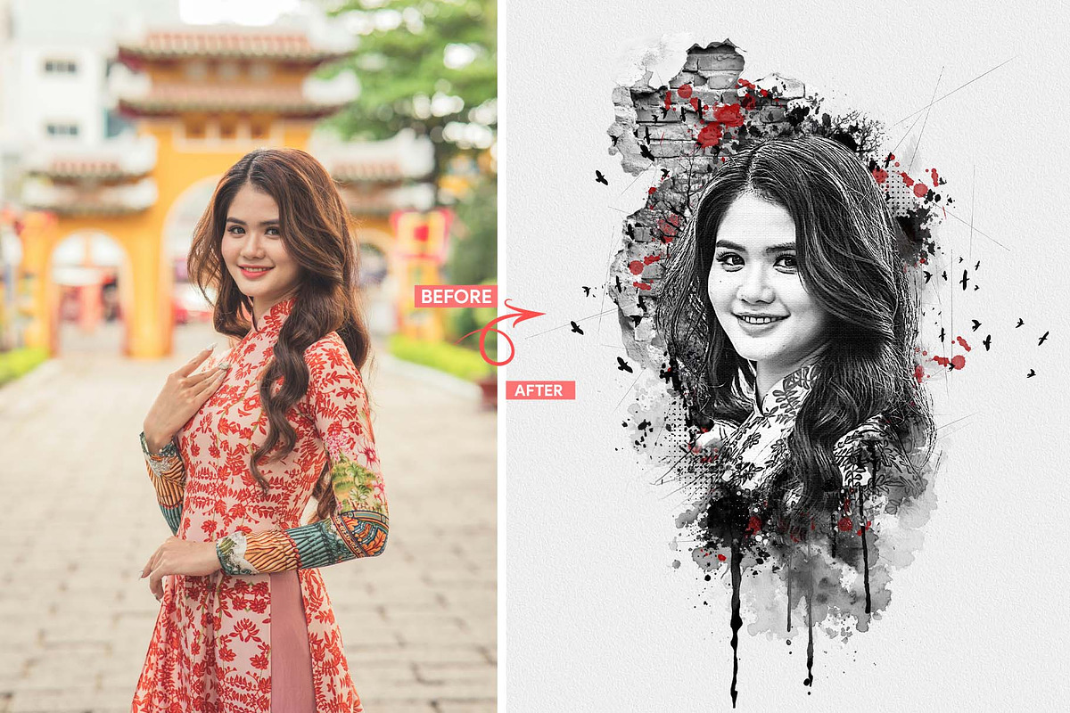 Canvas Artistic Portrait Effects, an Action Add-On by MRI STUDIO (Photo 6 of 15)