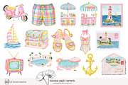 125 vintage holiday clip art, a Seasonal Illustration by Poppy Lane Studio (Thumbnail 10 of 11)