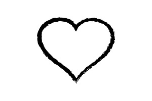 Black Heart Frame Vector Icon Brush