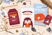 Valentines day cads PART 1, an Animal Illustration by Ruslana Lubenets (Thumbnail 4 of 7)