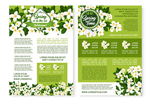 Vector Flowers Design For Spring Time Poster