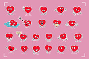 HEART STICKER PACK (22 elements), an Emoji Icon by Bonfloret Studio (Thumbnail 6 of 7)