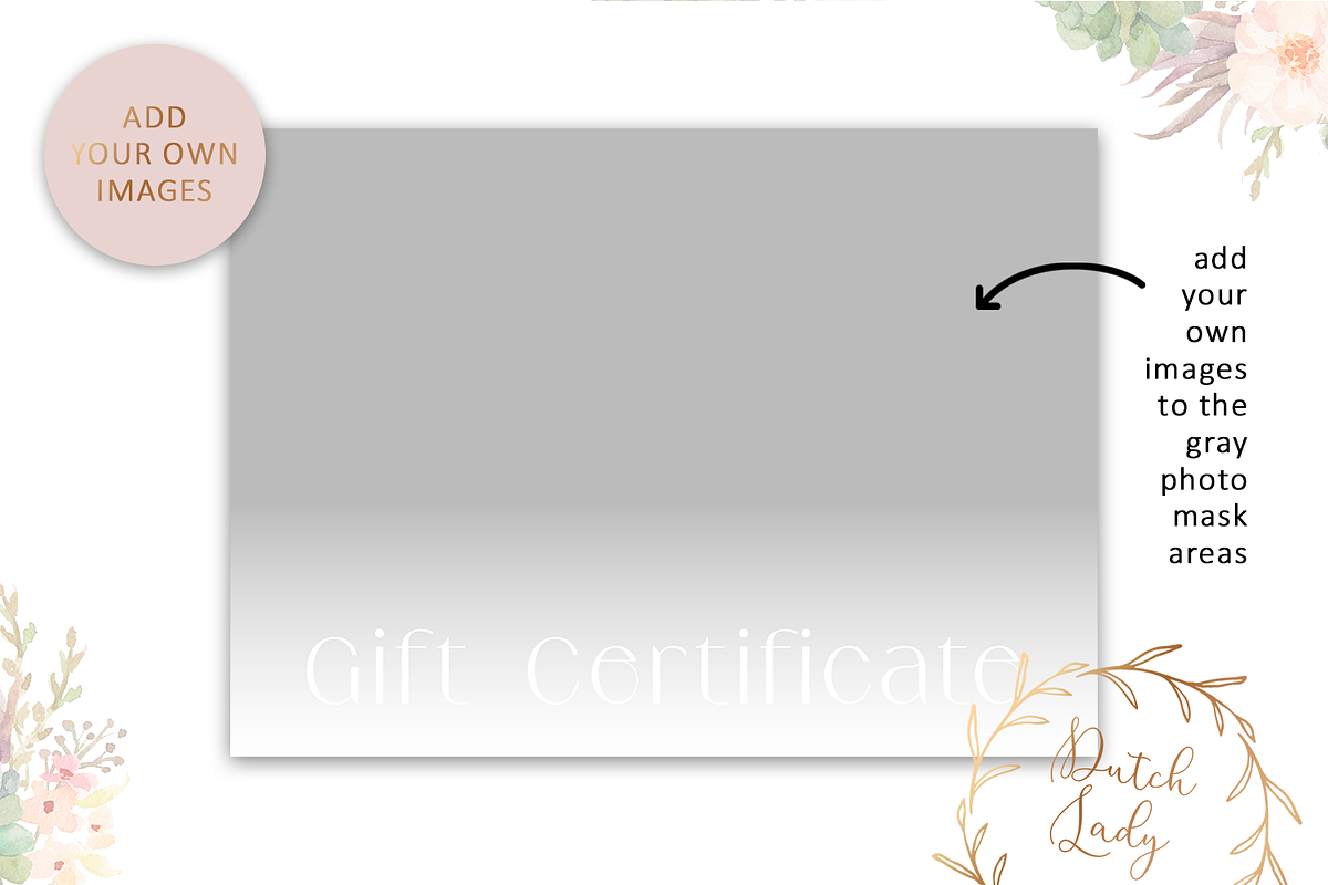 Gift Certificate Photo Card GC039, a Card Template by The Dutch Lady Designs (Photo 3 of 5)