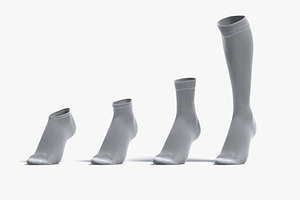 Single Socks On Tiptoe 3D Model