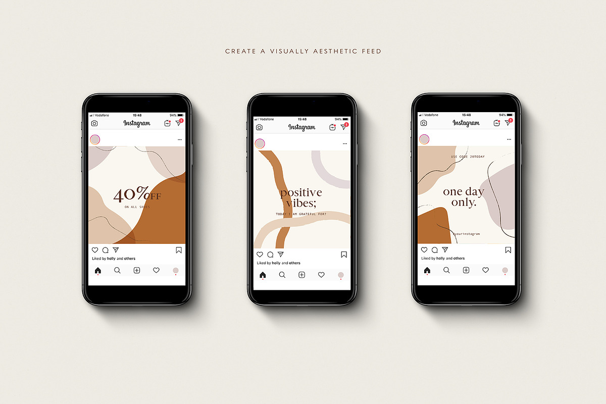 Organic Shapes Brand Pack, a Social Media Template by Galerie Design Studio (Photo 13 of 14)
