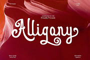 Alligony Retro Script, a Script Font by madeDeduk (Thumbnail 1 of 10)