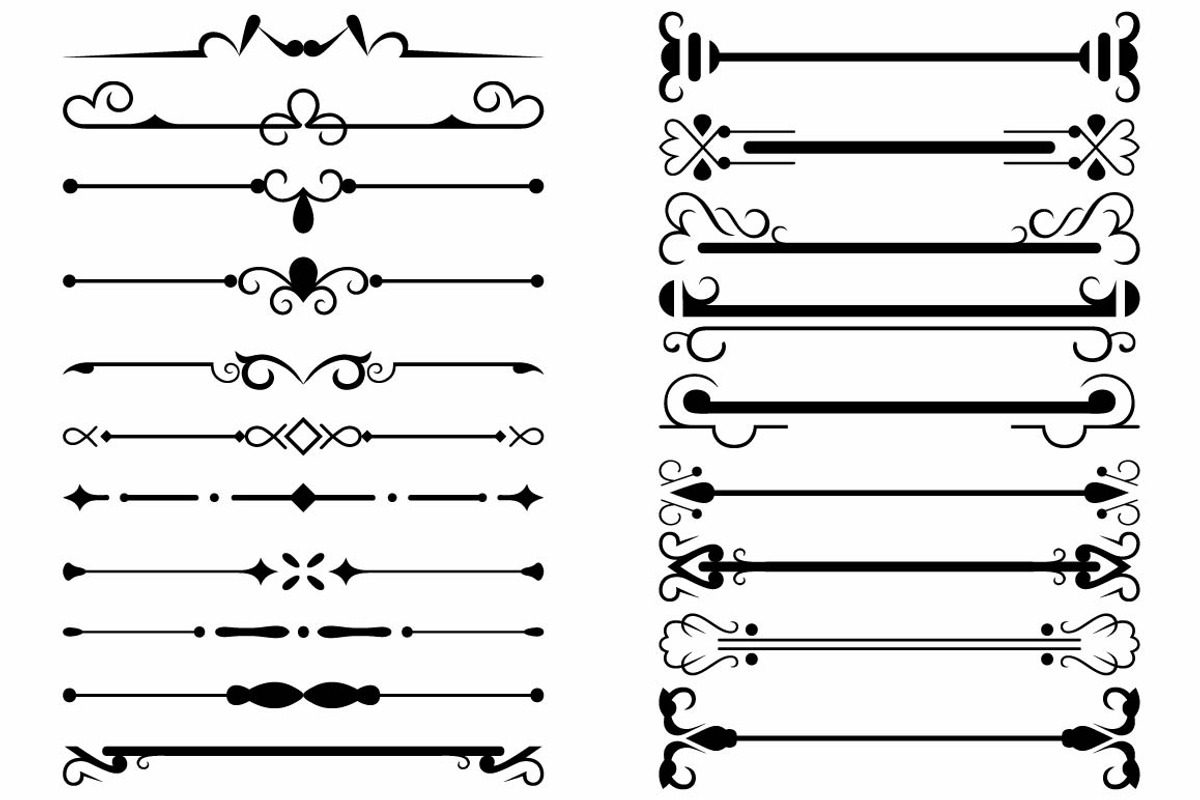 Vector set ornaments 46, a Pattern Graphic by LineworkStock