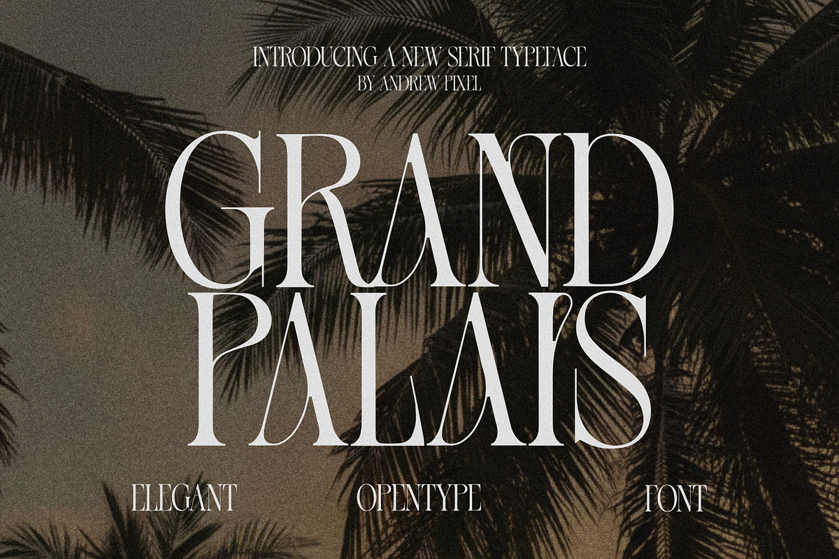 Grand Palais - Elegant Logo Font, a Serif Font by AndrewPixelType (Photo 1 of 9)