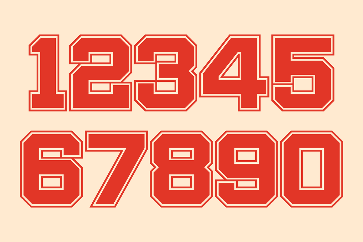 Display Digits Two Font, a Font by GG Design