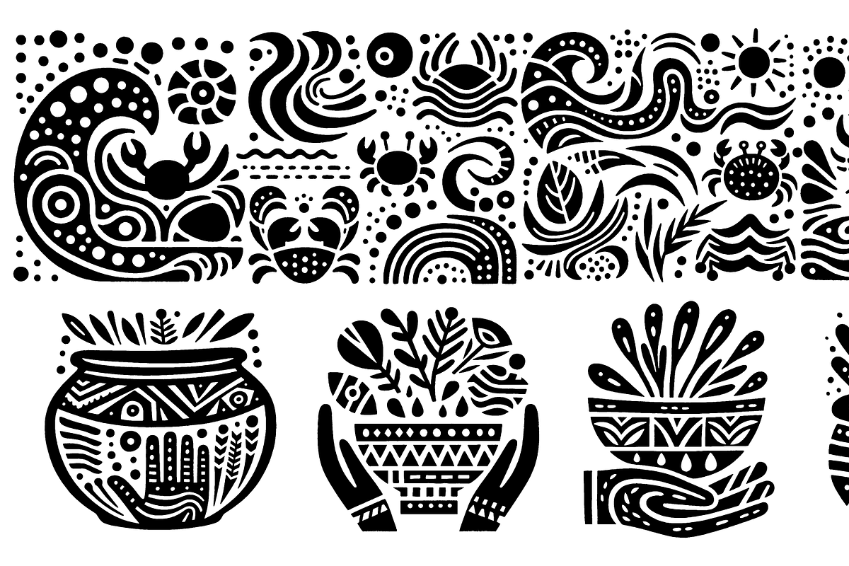 Vintage Fruits Folk Art, a Decorative Illustration by devastd (Photo 6 of 27)