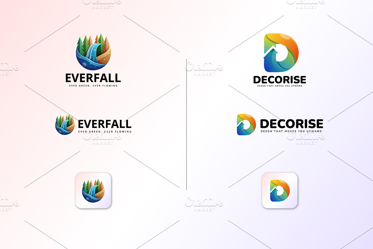 10 Vibrant 3D Gradient Logo Pack, a Branding & Logo Template by AmmarZahoor (Photo 10 of 10)