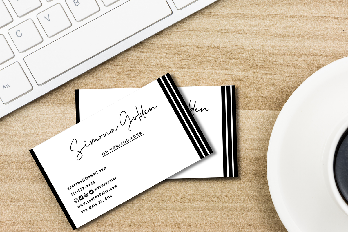Minimalist Business Card Template, a Business Card Template by SimoDigitalArt (Photo 6 of 11)
