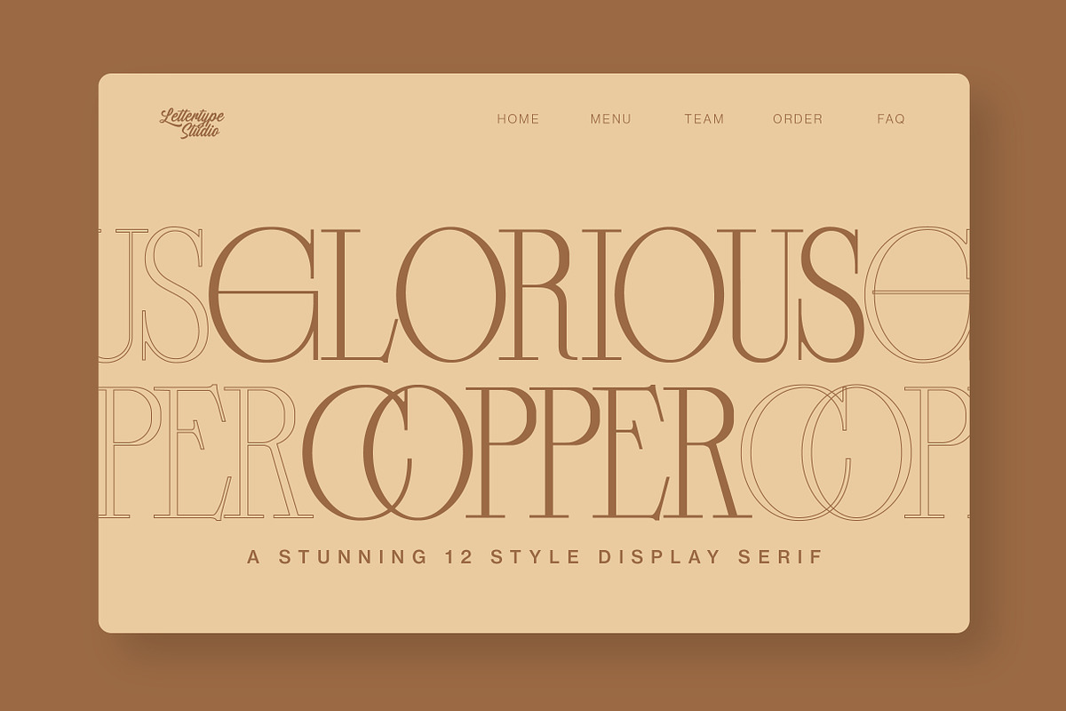 Glorious Copper Family, a Serif Font by Lettertype Studio (Photo 10 of 20)