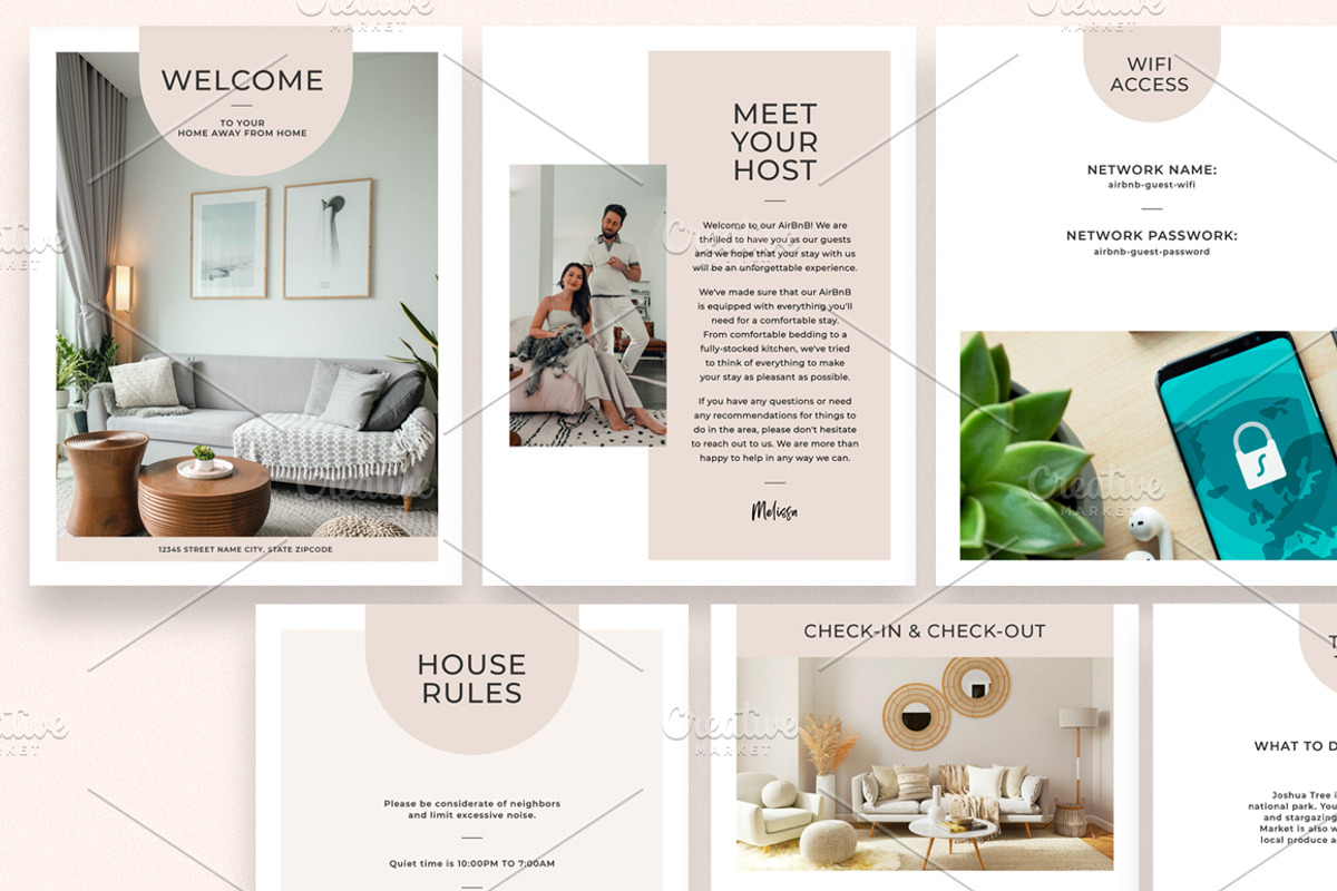 Airbnb STR Welcome Book Template, a Design Template by LineByLine (Photo 2 of 7)