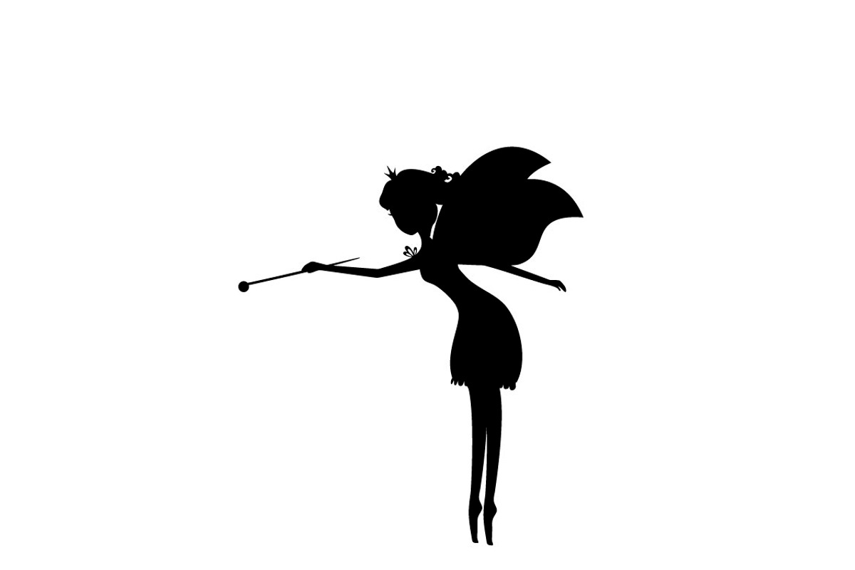 Fairies Silhouette Vector Set, an Illustration by Svetlana Voloshina (Photo 3 of 13)