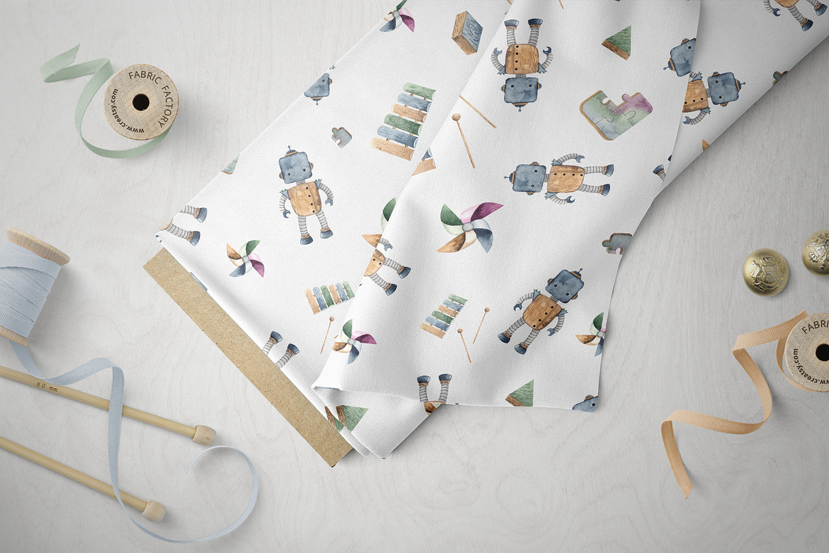 Watercolor Baby Toys & Alphabet, an Object Graphic by Ana-Sakuta (Photo 15 of 21)