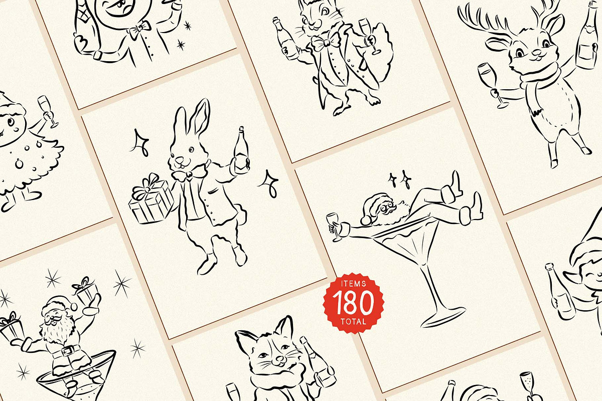 Hand Drawn Christmas Quirky Clipart, a Seasonal Illustration by Ayya Studio (Photo 11 of 12)