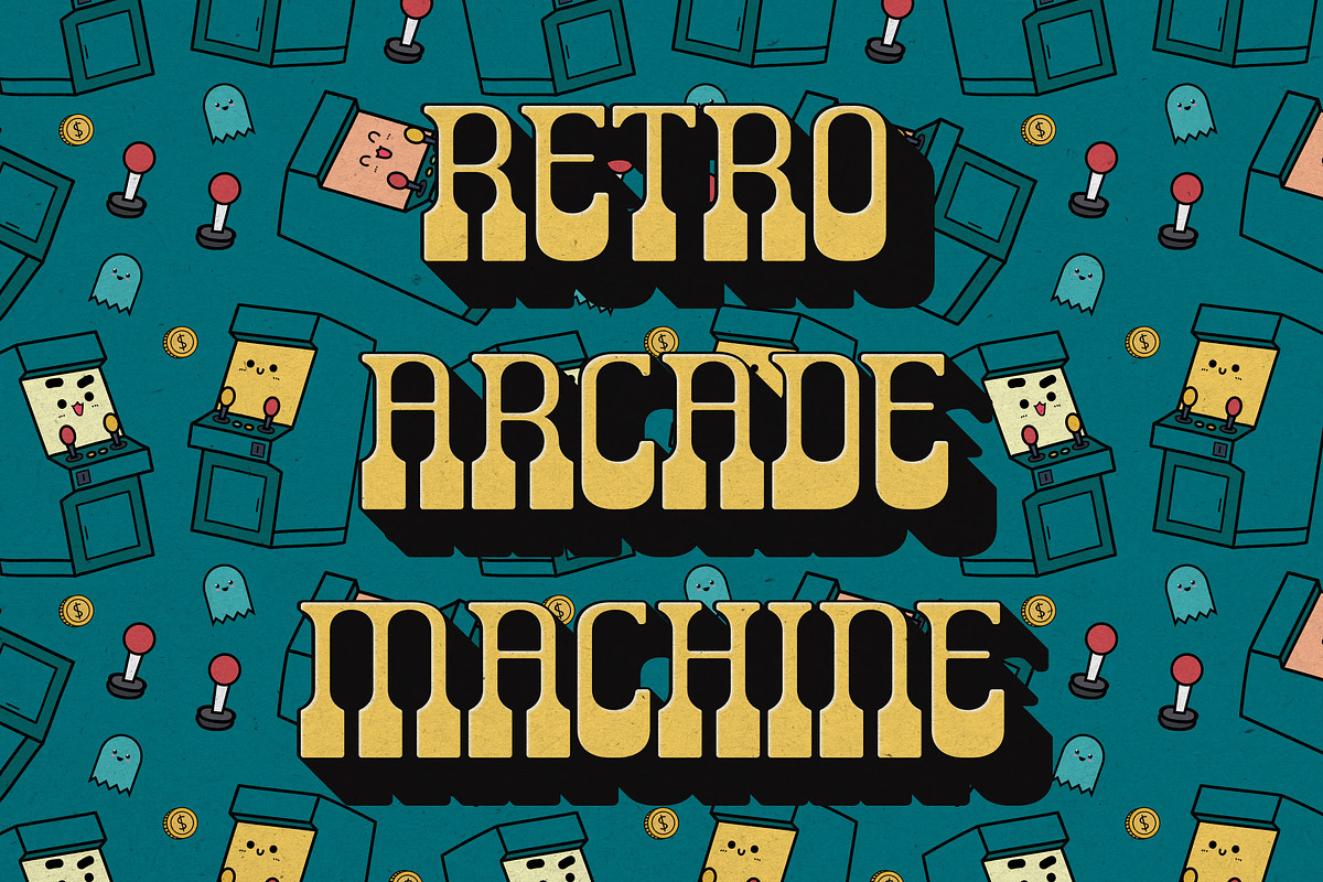 Champione | Retro Font with Extrude, a Serif Font by Almeera Std (Photo 8 of 12)