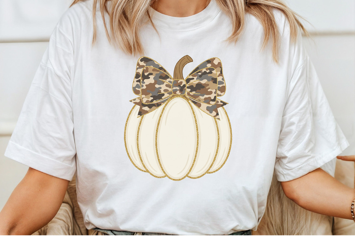 Preppy Camo Pumpkin Coquette Fall, an Illustration by Craft Nest (Photo 5 of 6)