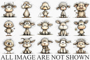 Whimsical Farm Animals Clipart, a Seasonal Illustration by Canvas Craft (Thumbnail 4 of 7)
