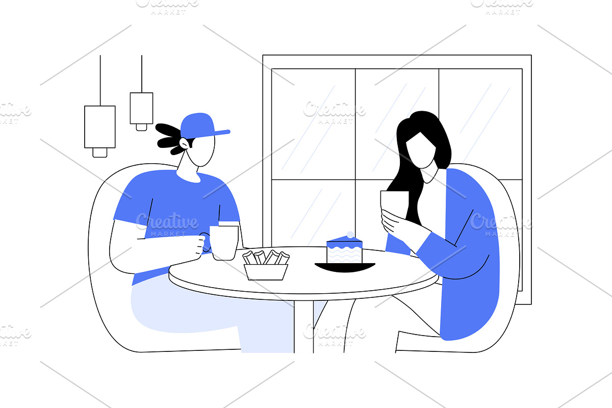 Coffee break isolated cartoon vector, a Person Illustration by Visual Generation