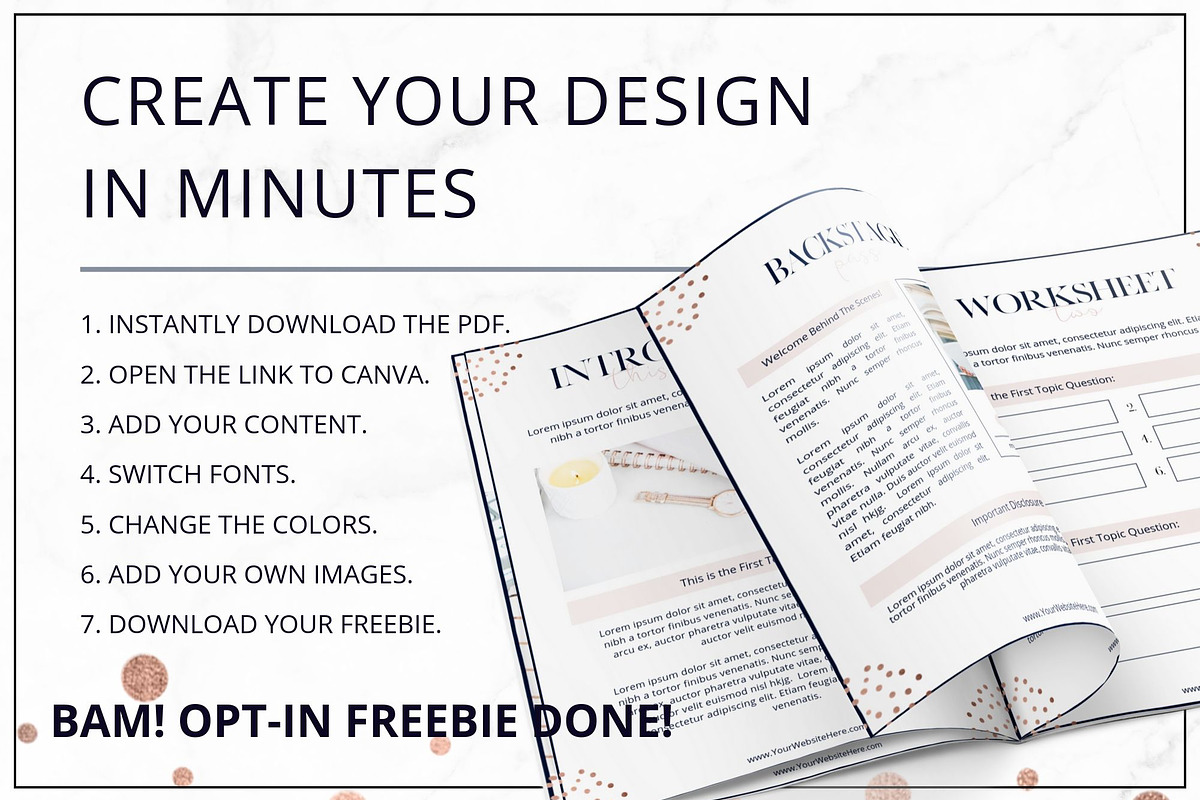 Lead Magnet Freebie Canva InDesign, a Magazine Template by Lady Boss Studio