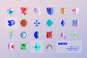 GEO/3D 220+ Colorful illustrations, an Object Graphic by assetpro.design (Thumbnail 3 of 17)