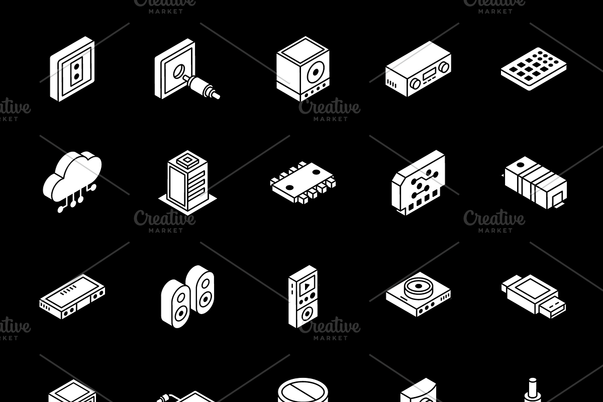 Multimedia and Appliances Icons, an Icon by Brickclay (Photo 8 of 15)