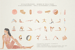 Yoga Aesthetic - Clipart Collection