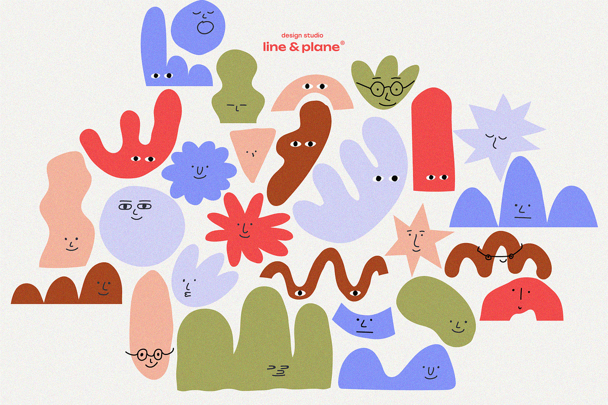 Shapes Set - Cute Emotion 27 Pieces, an Object Graphic by line & plane (Photo 8 of 9)