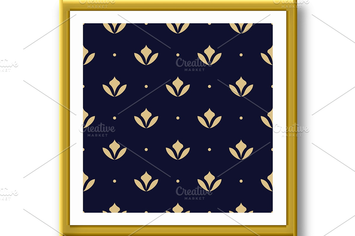 Flower geometric pattern. Seamless, a Decorative Illustration by RODINA (Photo 2 of 3)