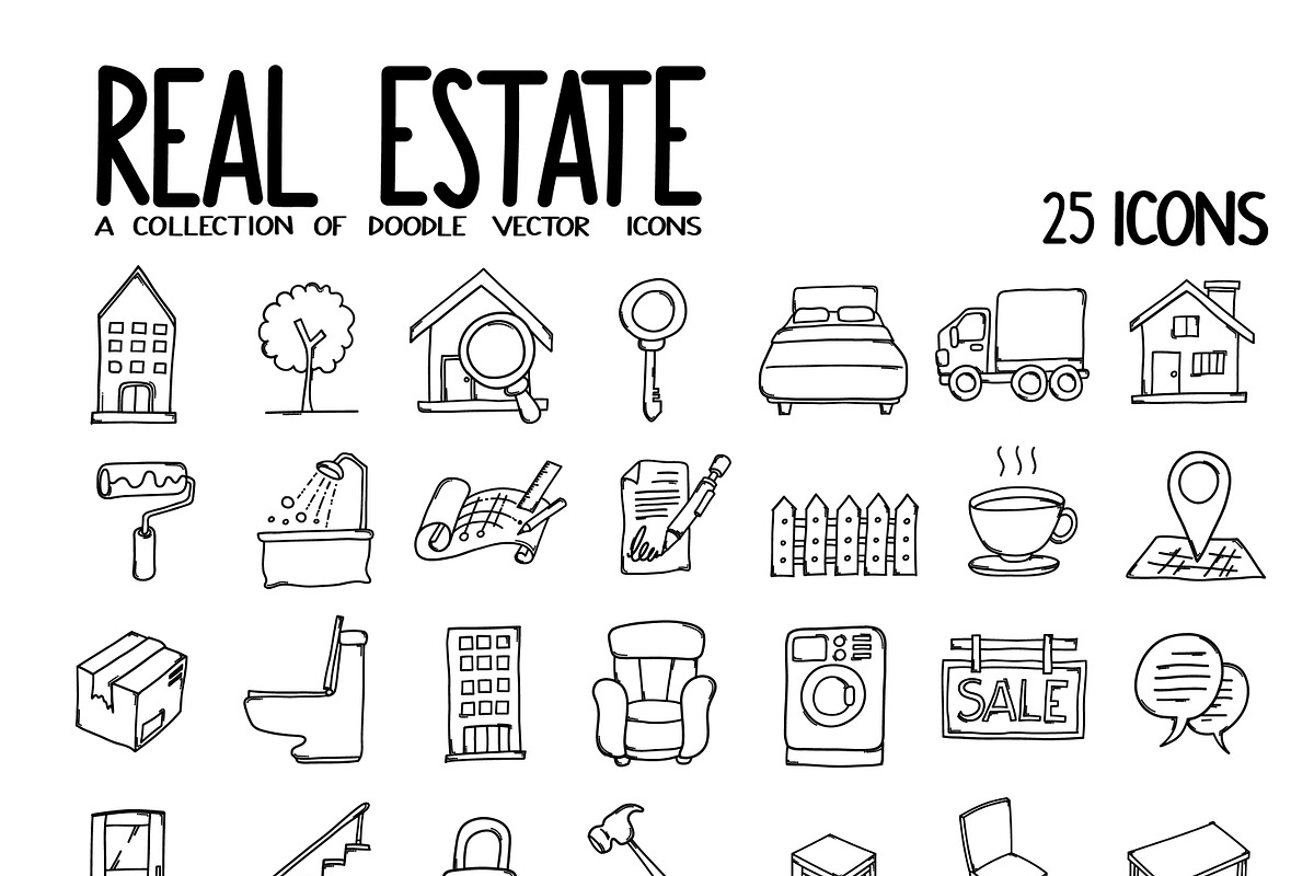 4300+ Hand-Drawn Doodle Icons Bundle, an Outline Icon by TKDoodle (Photo 28 of 36)
