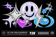 Y2K PNG Elements - 7 Color Versions, an Object Graphic by Graphicdome (Thumbnail 1 of 11)