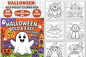 Halloween Bold and Easy Coloring