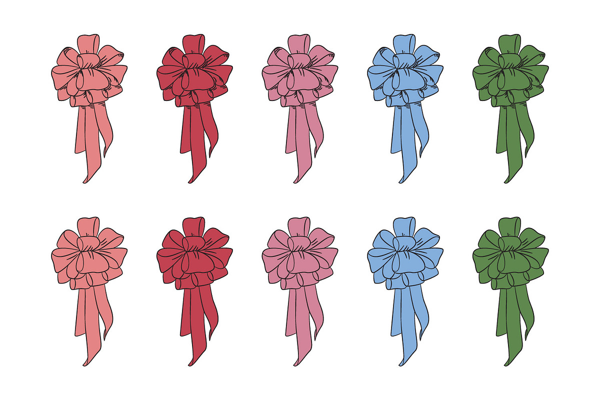 Whimsical Hand Drawn Bows SVG & PNG, a Graphic by PinkHouseCollection (Photo 5 of 5)