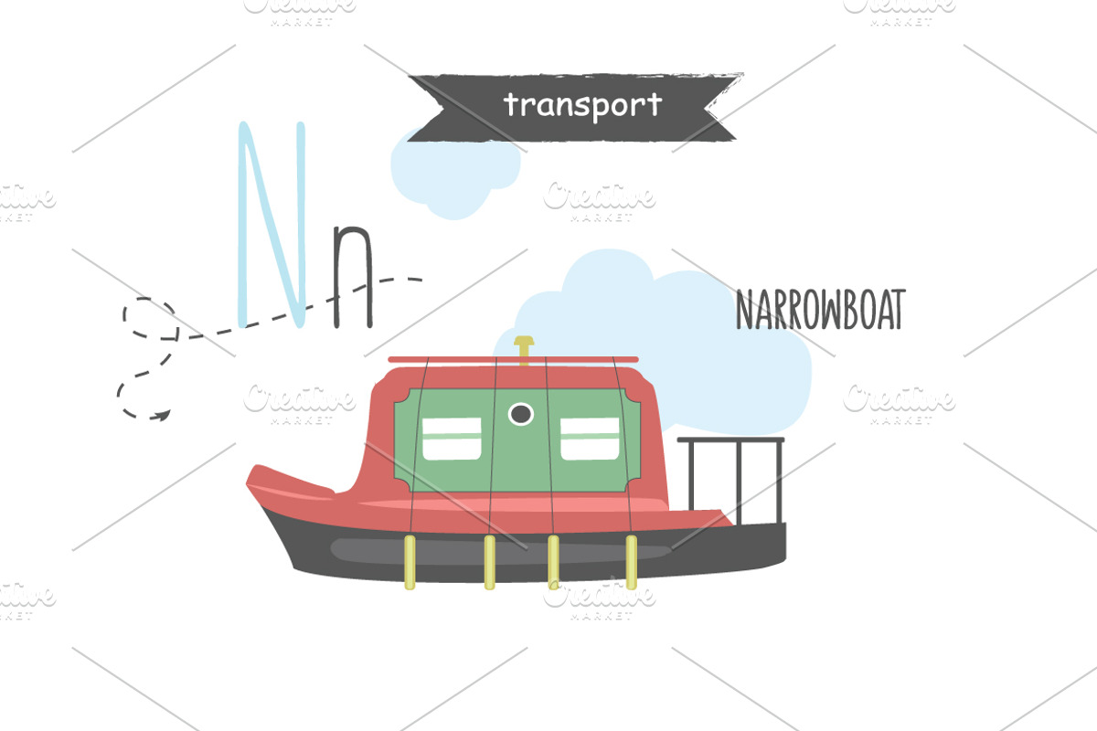 Vector A-Z transport alphabet, an Education Illustration by narinadraban (Photo 11 of 22)