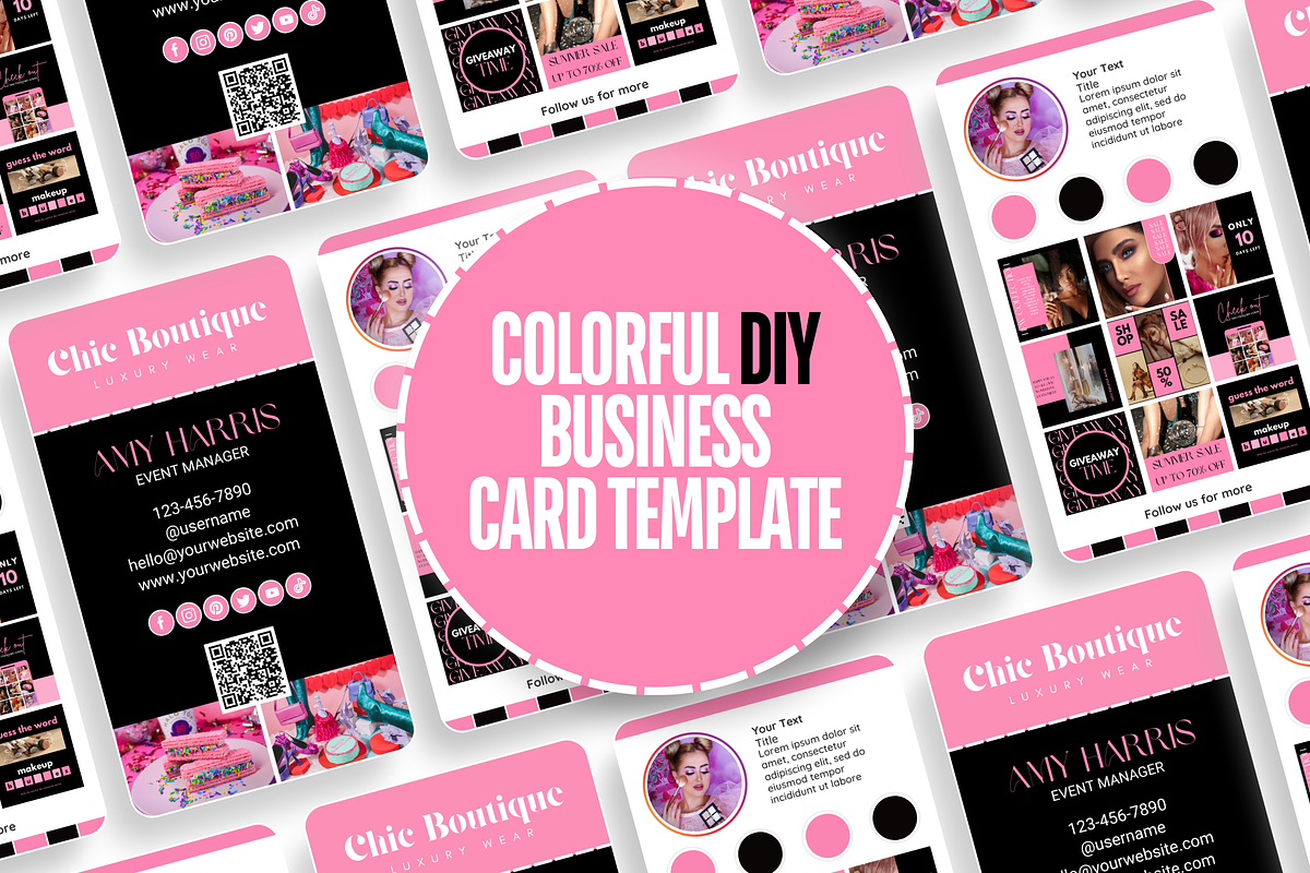 Business Card Template for Business, a Business Card Template by SunshineStudioBoutique (Photo 2 of 9)
