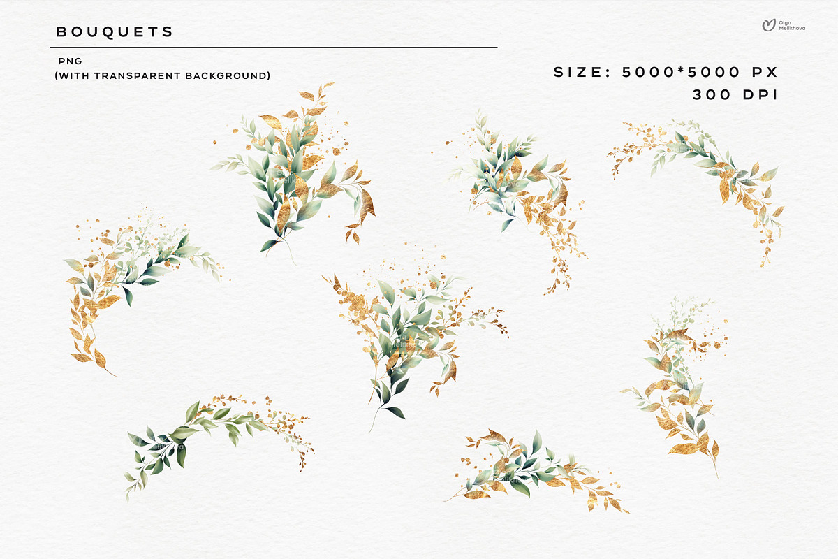 Golden greenery, an Object Illustration by ollalya (Photo 2 of 8)