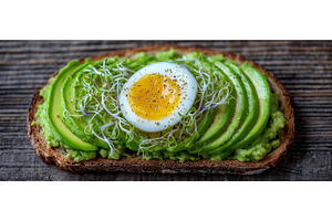A vegetarian sandwich topped with, a Food & Drink Photo by ZinetroN