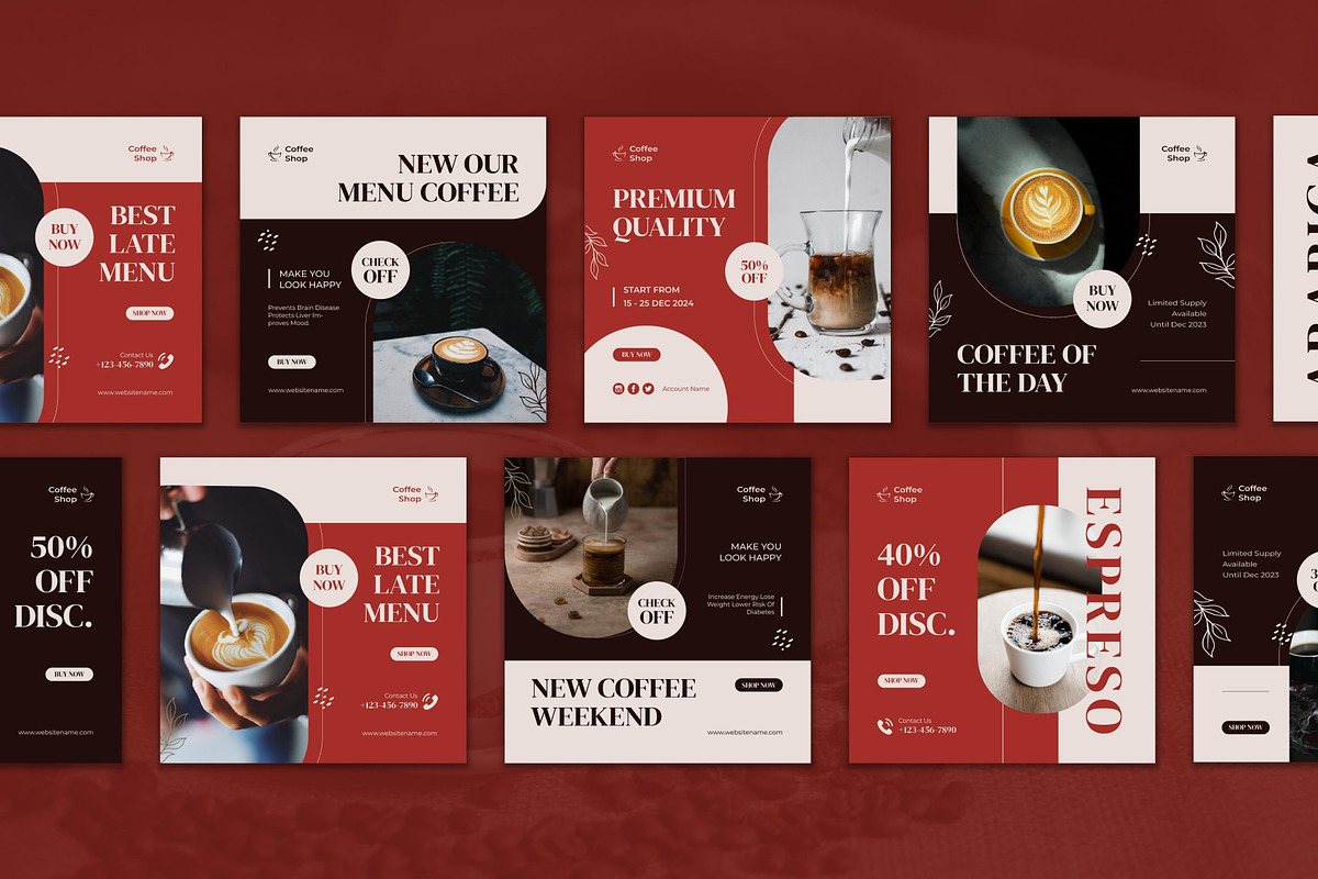 Coffee Shop Instagram Post, a Social Media Template by CavenArt (Photo 5 of 5)