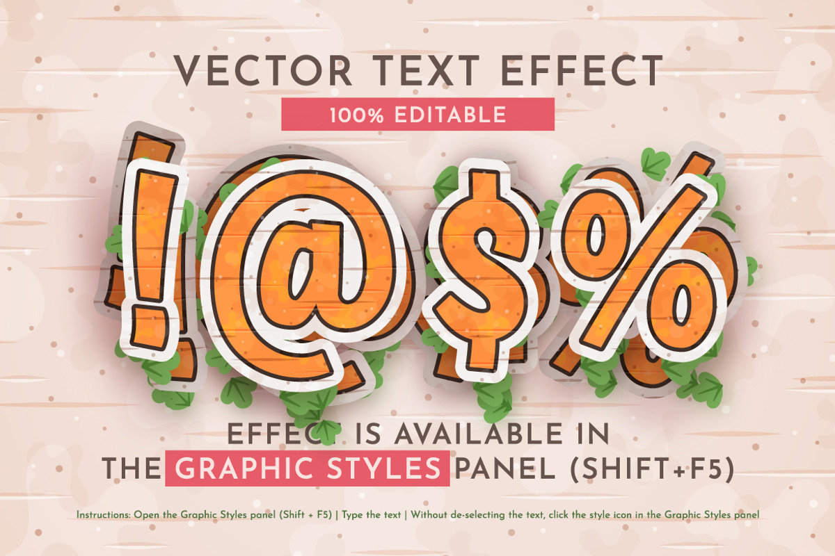 Sticker Carrot Editable Text Effect, a Layer Style Add-On by rwgusev (Photo 6 of 7)