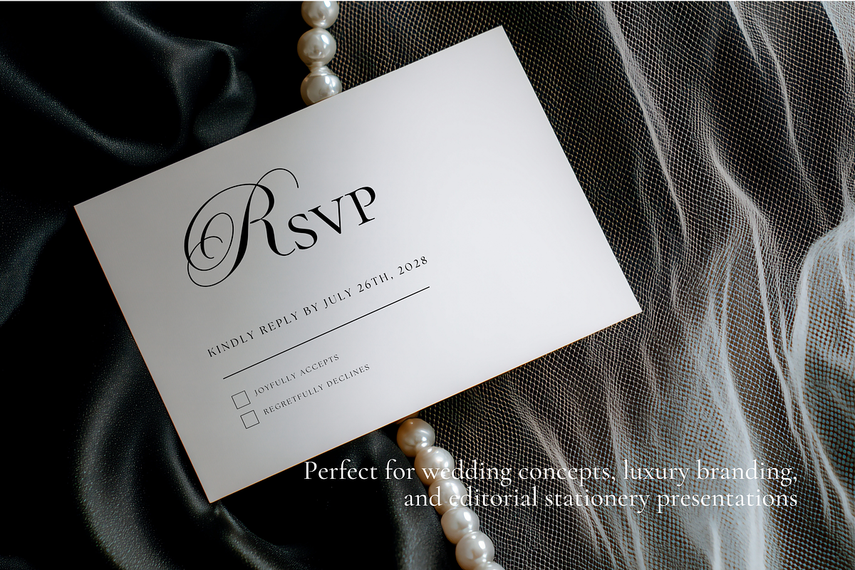 B&W Wedding Stationery Mockup Bundle, an Advertising Mockup by Serenefeeling (Photo 9 of 14)