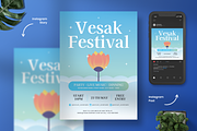 Vesak Festival Flyers, a Flyer Template by Annora Studio (Thumbnail 1 of 4)