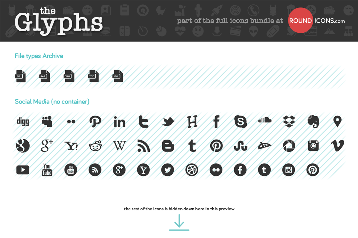 The Glyphs 1700 icons & symbols, an Icon by Vectopus.com (Photo 5 of 5)