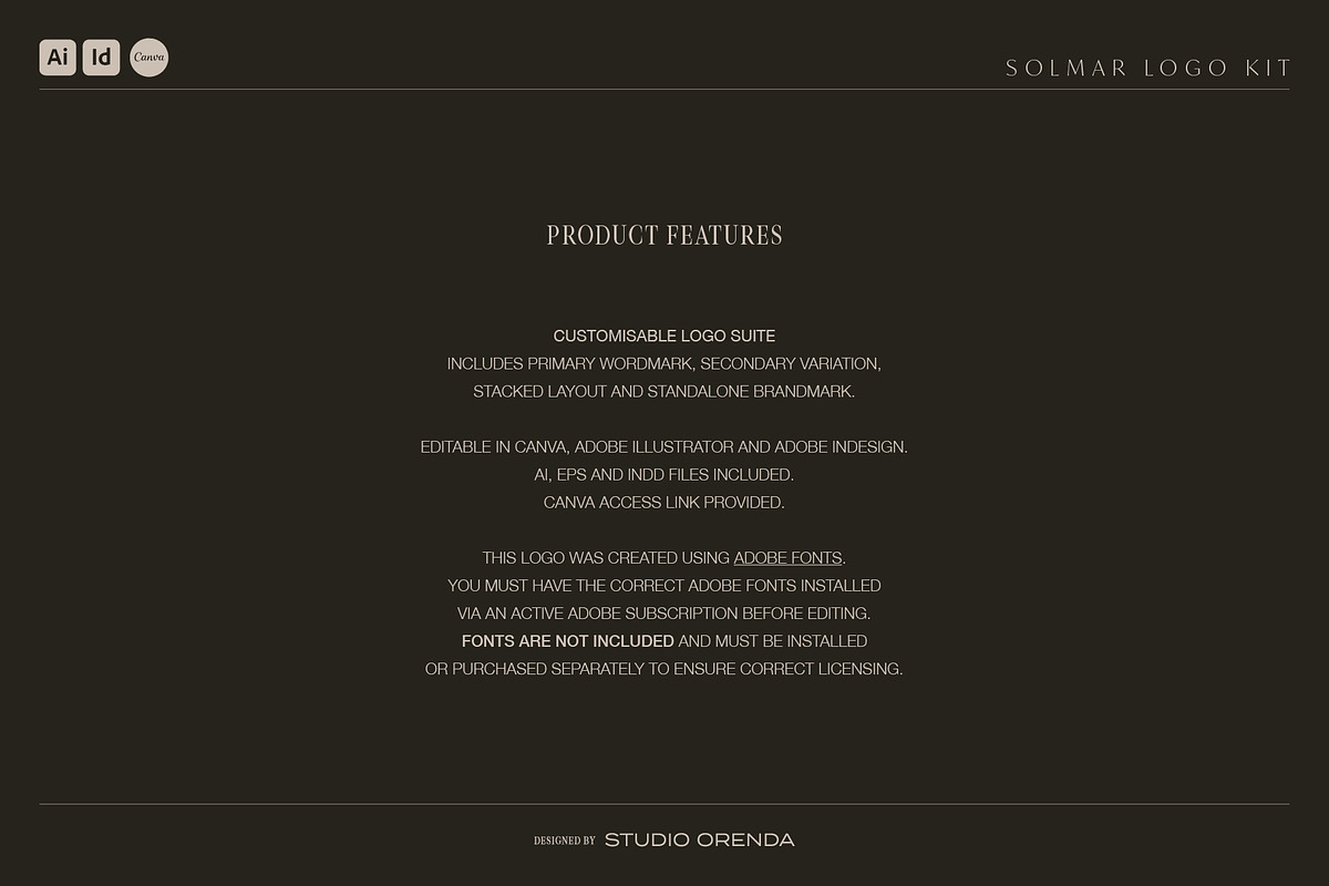 SOLMAR LOGO KIT, a Branding & Logo Template by studio.orenda (Photo 8 of 8)