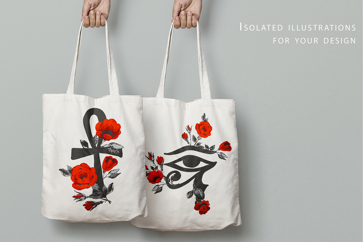 Egypt Spirit. Symbols Set + Patterns, an Object Graphic by Sopelkin (Photo 6 of 10)
