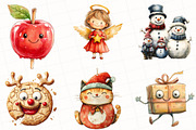 Cute Christmas Clipart, an Illustration by OK Design (Thumbnail 4 of 5)